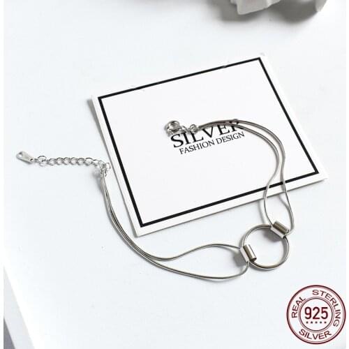 La Monada Silver 925 Jewelry Snake Chain Bracelets For Women 925 Sterling Silver Bracelet Woman Circle Bracelets For Girls