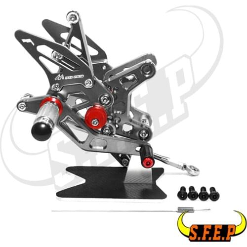CNC Adjustable Footrest Rear Sets Rearsets For Kawasaki ZX6R 2007 2008