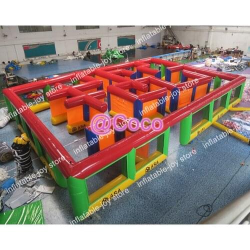 DDU term!Kids 12x8m outdoor inflatable maze,good quality inflatable tag laser games,inflatable puzzle sport games