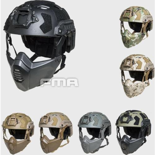 FMA 1365 SF Paintball tactical helmet with SF special mask combination L/XL
