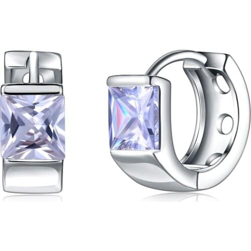 Hainon New Luxury Hoop Earrings For Women Fashion Jewelry Square AAA Cubic Zirconia Crystal Earrings Wedding Jewelry Gifts