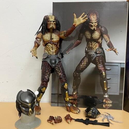 The Predator Lab Escape Fugitive Predator Action Figure With Light-Up LED Mask Ultimate Action Figure Toy NECA Doll Gift
