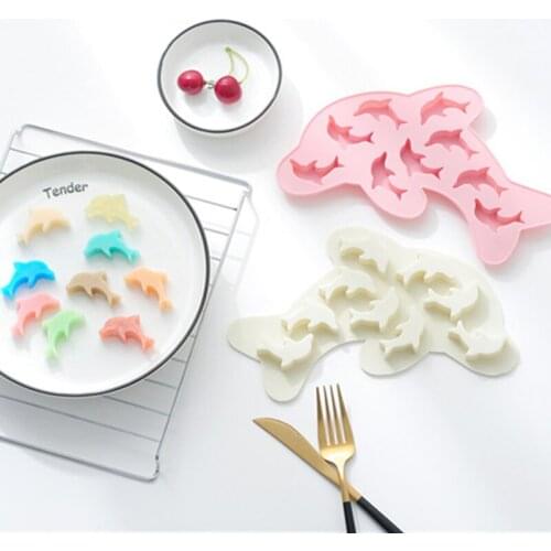 Dolphin Cookie Cake Decorating Tool Ice Cream Silicone Molds Cute Shaped Silicone Mould Ice Chocolate Candy Mold Kitchen brush