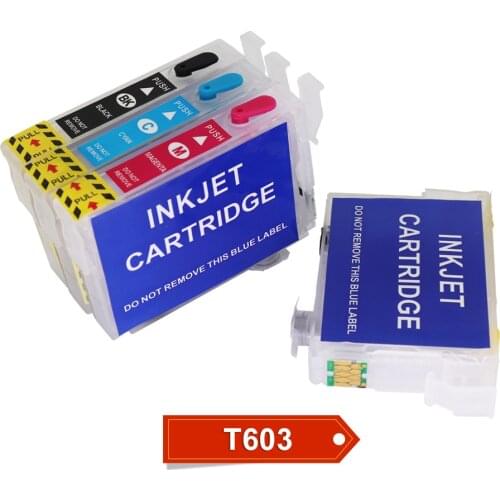 T603 Cartridge For Epson T603 Refillable Ink Cartridge With Auto Reset Chip For Epson XP-4100 XP-4105 3100 XP-3105 Printer