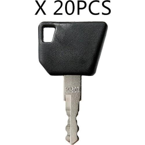 20 PCS Key 14607 for JCB Bobcat Bomag Caterpillar Dynapac Ford Gehl Hamm Moxy New Holland Rayco Sky Trak Terex