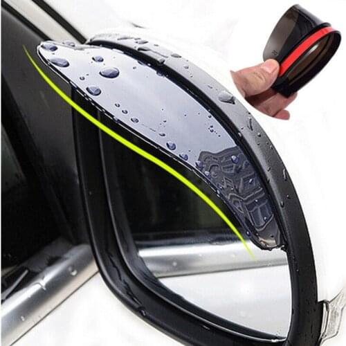 Hot Car-Covers Rearview Cover Rear View Mirror Sticker Car Rain Visor For Skoda Octavia A2 A5 A7 Fabia Rapid Superb Yeti