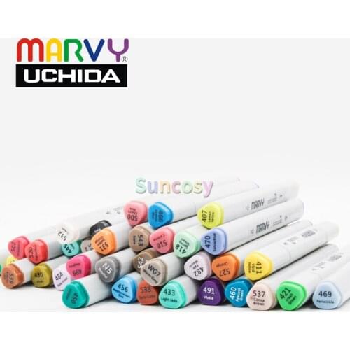 MARVY Alcohol marker pen, student hand-painted oily pen, 6/12 color special suit, Professional Art Markers Art Supplies