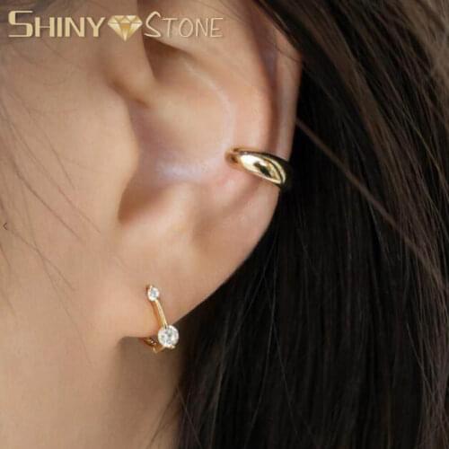 Micro Pave White Clear Cubic Zirconia Paved Mini Small Huggie Hoop Earring Multi Piercing Cartilage Boho Jewelry For Women Girls