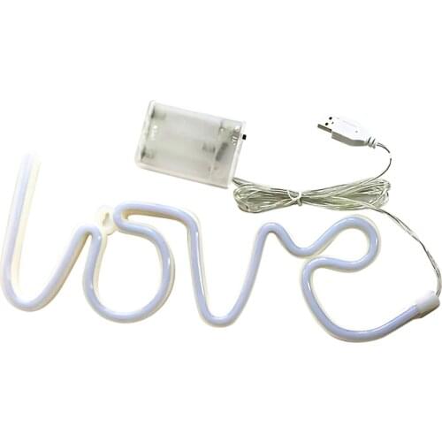 Neon Light USB LED Neon Sign Light Hanging Decorative Light for Wall Bedroom Wedding Party