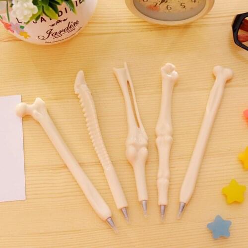 1 PCS New Creative Cute Different Styles Pen Bone Shape Ballpoint Pens Wholesale New Student Gift School Office Stationery