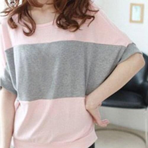 New Spring Summer Girls Tops Fashion Students Short-sleeved Plus Size Tees Personality Ladies Loose Batwing Sleeves T-shirts