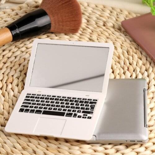 Portable Computer Mirror Mini Makeup Mirror Pocket Laptop Glass Women Girls Creative Home Decorative Folding Mirrors Tool Kits