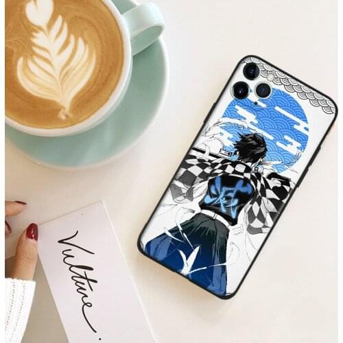 Demon Slayer Tanjiro anime manga silicone Phone Case FOR iPhone Se 6 6s 7 8 Plus X Xr Xs 11 12 Mini Pro Max Glass Cover Shell