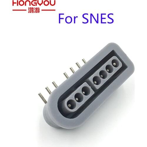 10Pcs Replacement 90 degree female 7 Pin connector part for SNES controller socket