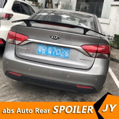 For Kia K3 Spoiler 2013-2018 KIA Forte K3 TF High Quality ABS Material Car Rear Wing Primer Color Rear Spoiler