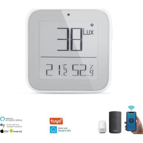 ZigBee Bluetooth-compatible Smart Brightness Thermometer Sensor Light Temperature Humidity Detector Tuya Smart App Control