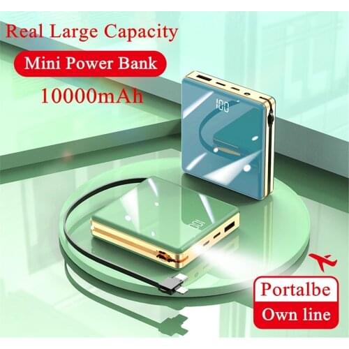 10000mAh Mini Mobile Power Supply External Battery 2USB Smartphone Power Bank Charger For iPhone Samsung Huawei Xiaomi