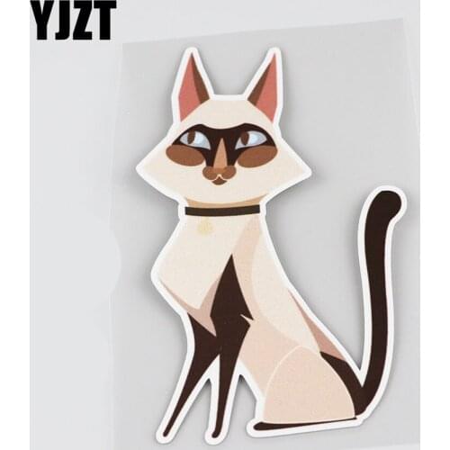 YJZT 8.9CMX14.5CM Interesting Cat Car Sticker Decal 13B-0011