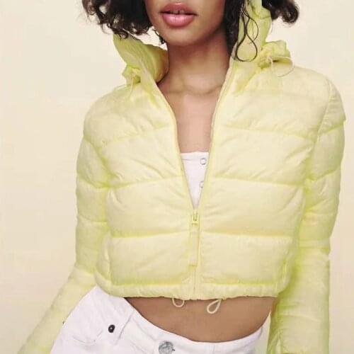 Za Womens Coats Cropped Jackets Winter Warm Zipper Outwear Hoodies Long Sleeve Jacket Solid Elegant Fashion Coat Casual Jackets