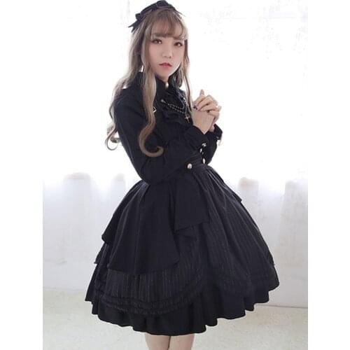 Gothic Dress Women Sexy Sleeveless High Waist Suspender Skirts Harajuku Cosplay Costume Fairy Grunge Kawaii Lolita Ruffle Dress