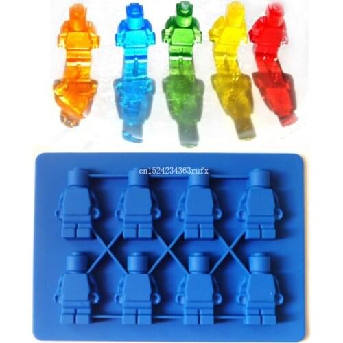 100pcs Robot Ice Mold Silicone Ice Cube Tray Maker Bar Kitchen Accessories DHL Fedex Fast Shipping