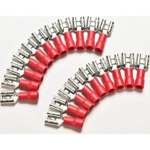 20PCS 16-22AWG Splice Wire Connector Insulated Female Crimp Spade Terminal Electrical Crimp Terminal Female Connectors