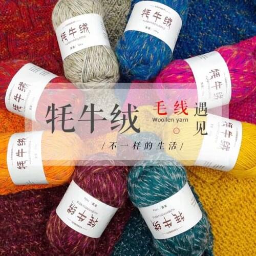 3pcs Yak Wool Scarf, Hat, Needle, Australian Wool, Hand-knitted Coarse Coat Vest Wool Wholesale Wool Yarn Knitting
