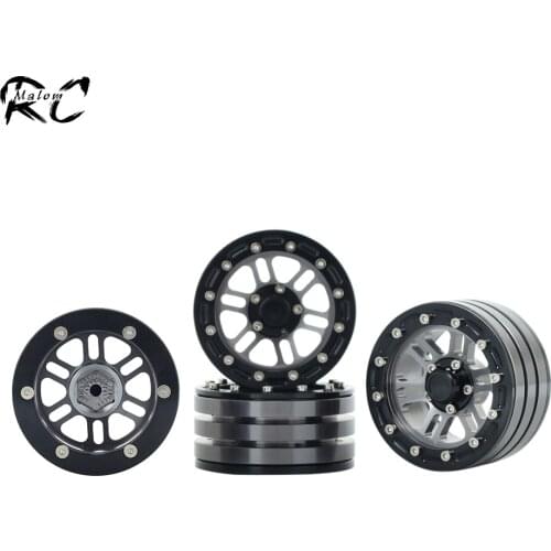4Pcs/Set Aluminum Alloy 1.9 Inch Wheel Rim 6 Spokes Beadlock Wheel Hub for 1/10 RC Crawler TRX-6 TRX4 Axial SCX10 CC01 D90 TF2