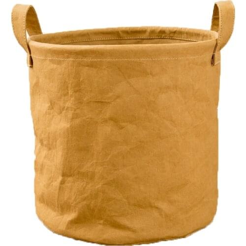 4PCS / LOT Waterproof Paper Material Simple Laundry Hamper Toy Sundries Storage Basket