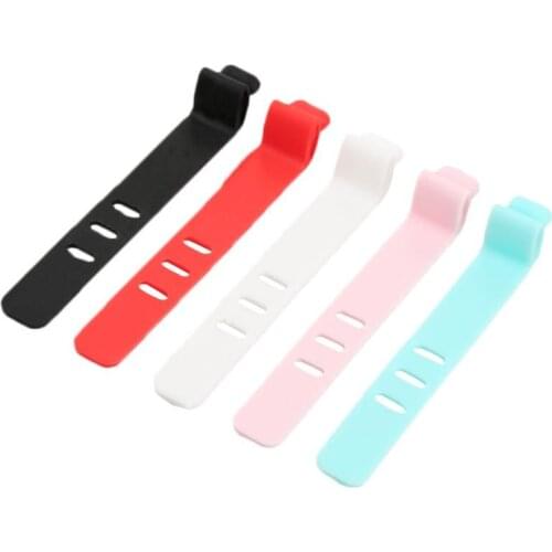 5 Colors Silicone Data Wire Cable Organizer Phones Cable Winder Finishing Buckle USB Charging Cable Manager In Stock