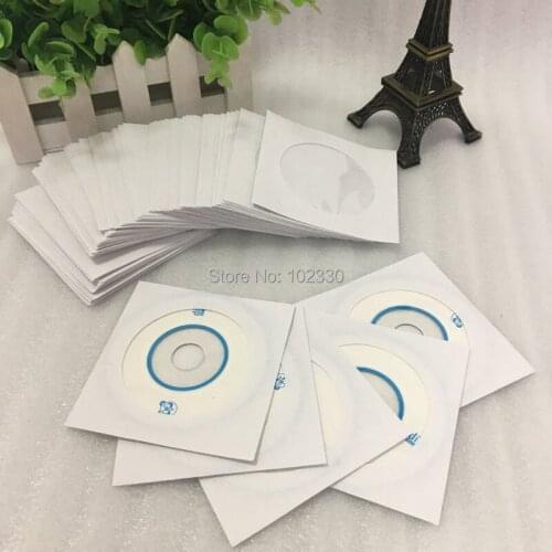 5000pcs 12.5*12.5cm White Square Disc CD Sleeve Kraft Paper DVD Bag Cover Packaging Envelopes Type Pack Bags