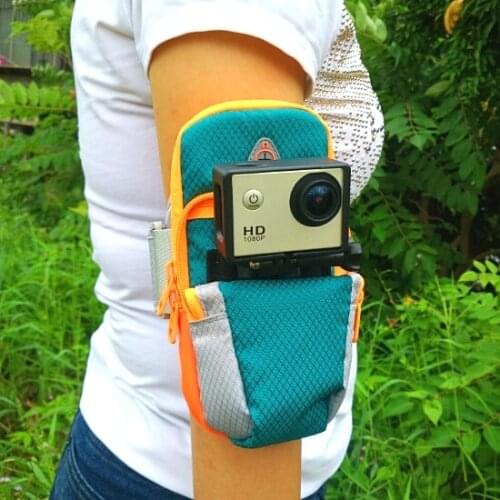 For Gopro Hero 5 4 3 Action Camera accessories arm Storage bag Wrist Mount Hand Strap Xiaomi yi SJ4000 5000 sj6 H9 Mobile phone