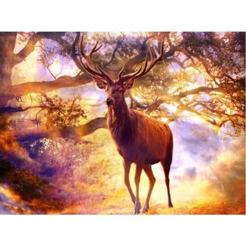 Diamond Mosaic Diamond Embroidery animal deer Forest DIY 5D Diamond Painting Cross Stitch Kits Full square round drill