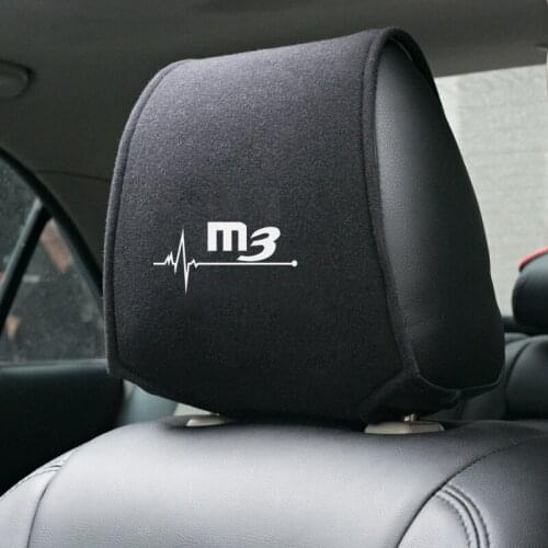 Car Styling for Mazda M3 M6 CX 5 CX-5 CX3 Atenza Accessories Car Styling Headrest cover 1PCS