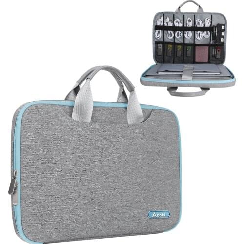 13-13.3 inch Laptop Case with Electronic Accessories Storage Bag Large Capacity for iPad Notebook,Tablet,Hard Drives,SD Cards