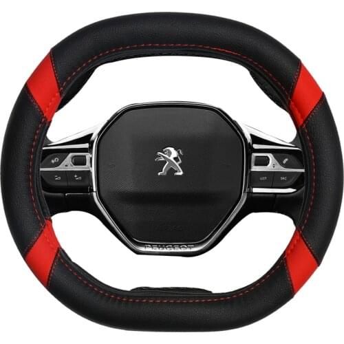 DERMAY Car Steering Wheel Cover Micro Fiber Leather Customized for Peugeot Rifter 5 Colors Dermay High Quality Auto Accessories