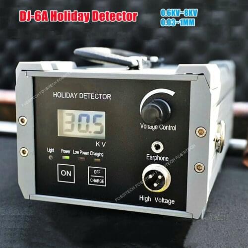 Free Shipping Holiday Detector High Performance Digital Porosity Holiday Detector DJ-6A for Coating Leak Measuring Instrument
