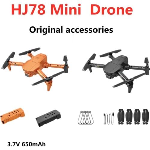 HJ78 Drone Original Accessories 3.7V 650mAh Lithium Battery Propeller Blades Spare Parts For HJ78 Mini Drone Battery