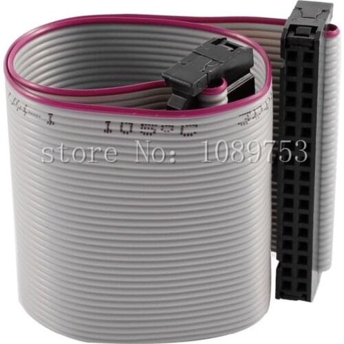 10pcs FC-34P 34 Pins 2.54mm Pitch 20cm JTAG AVR Download Cable Wire Connector Gray Flat Ribbon Data Cable