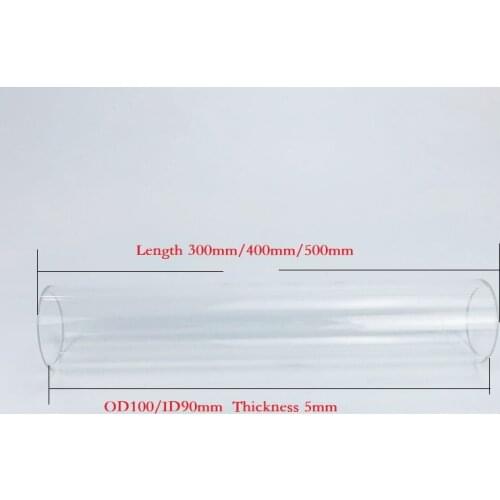 Borosilicate Glass Column, Outer Diameter 100mm ,Inside Diameter 90mm, Height 300/400/500mm Glass Column