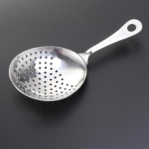 Soup Ladle Colander Stainless Steel Long Handle Large Capacity Bar Strainer Slotted Spoon Colander Spoon for Kitchen Restaurant