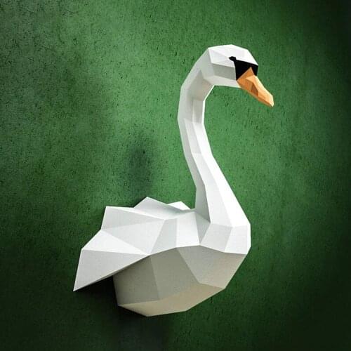 Swan Paper Model Wall Hanging Wall Decoration Wall Decoration Home Bar Wall Diy Paper Cutting