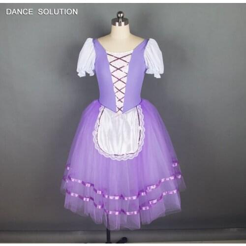 Lilac Spandex Top with Sequin Bodice Romantic Ballet Tulle Skirt Woman & Child Dance Costumes Ballerina Stage Shows Dress 18420