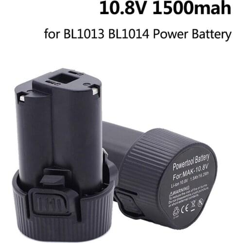 2pcs 10.8V 1500mAh Li-ion Battery Replacement for Makita 10.8V BL1013 BL1014 LCT203W 194550-6 Electric Drill Power Tool Battery