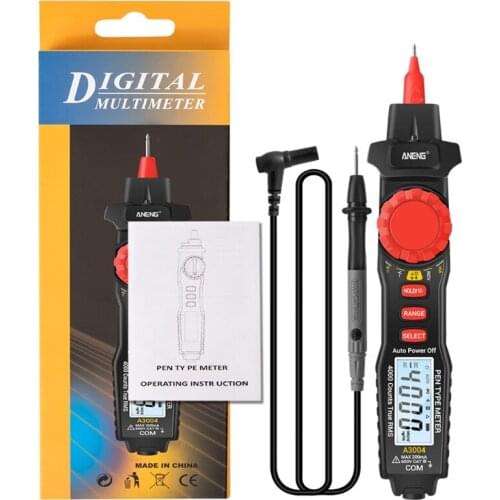 A3004 Multimeter Pen Type Meter 4000 Counts Non Contact AC/DC Voltage Resistance Capacitance Diode Continuity Tester Tool - Zer