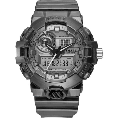 Men Sport Watch gshok Dual Display Function Military g shock Watches Rubber Alarm Digital Bracelet Wristwatches Waterproof 5Bar