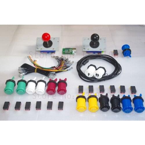 Arcade mame DIY KIT FOR 2 players PS/3 PC 2 IN 1 to arcade joystck interface USB 2 player MAME Interface USB to Jamma Mame