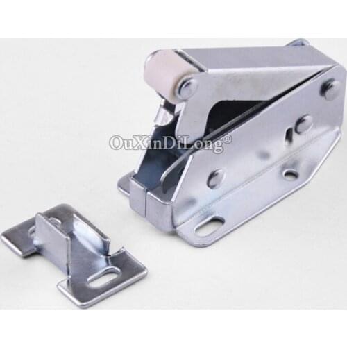 Brand New 10PCS Spring Door Catches Touch Latch Catch for Cabinet Cupboard Wardrobe Door Press To Open Silver Tone