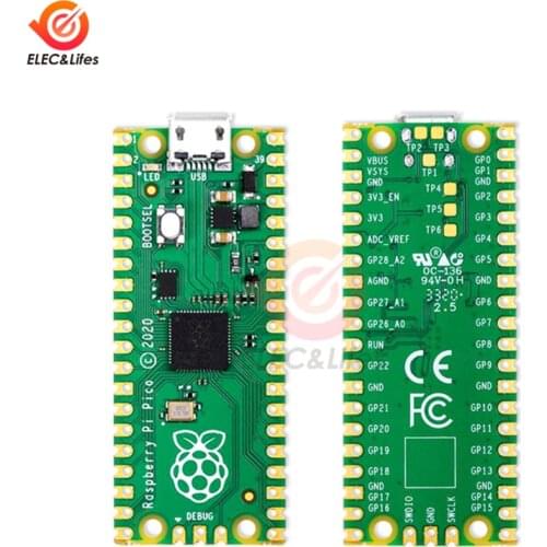 New Official For Raspberry Pi pico Microcontroller Development Board Dual-core ARM Cortex M0+ Processor 133MHz Frequency