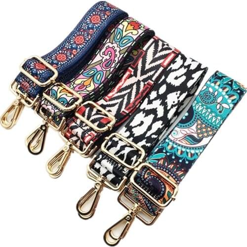 New Fashion Rainbow Adjustable Nylon Belt Bag Strap Accessories For Women Shoulder Hanger Handbag Bag Straps Decorative Ornament